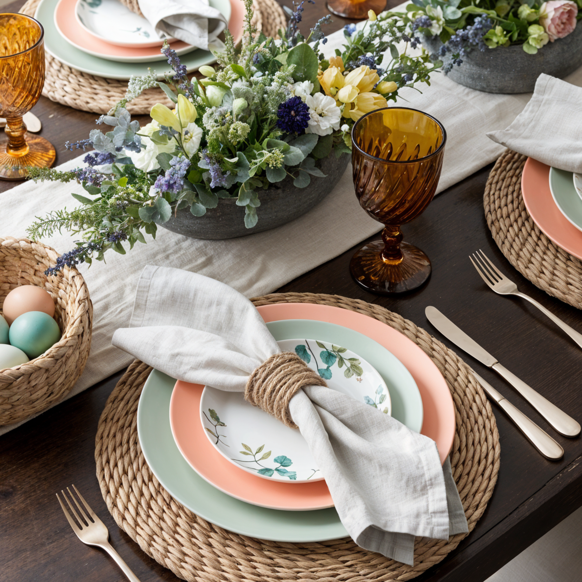 Elegant Easter Tablescapes to Swoon Over (and the Wood Finishes That Make Them Shine!)