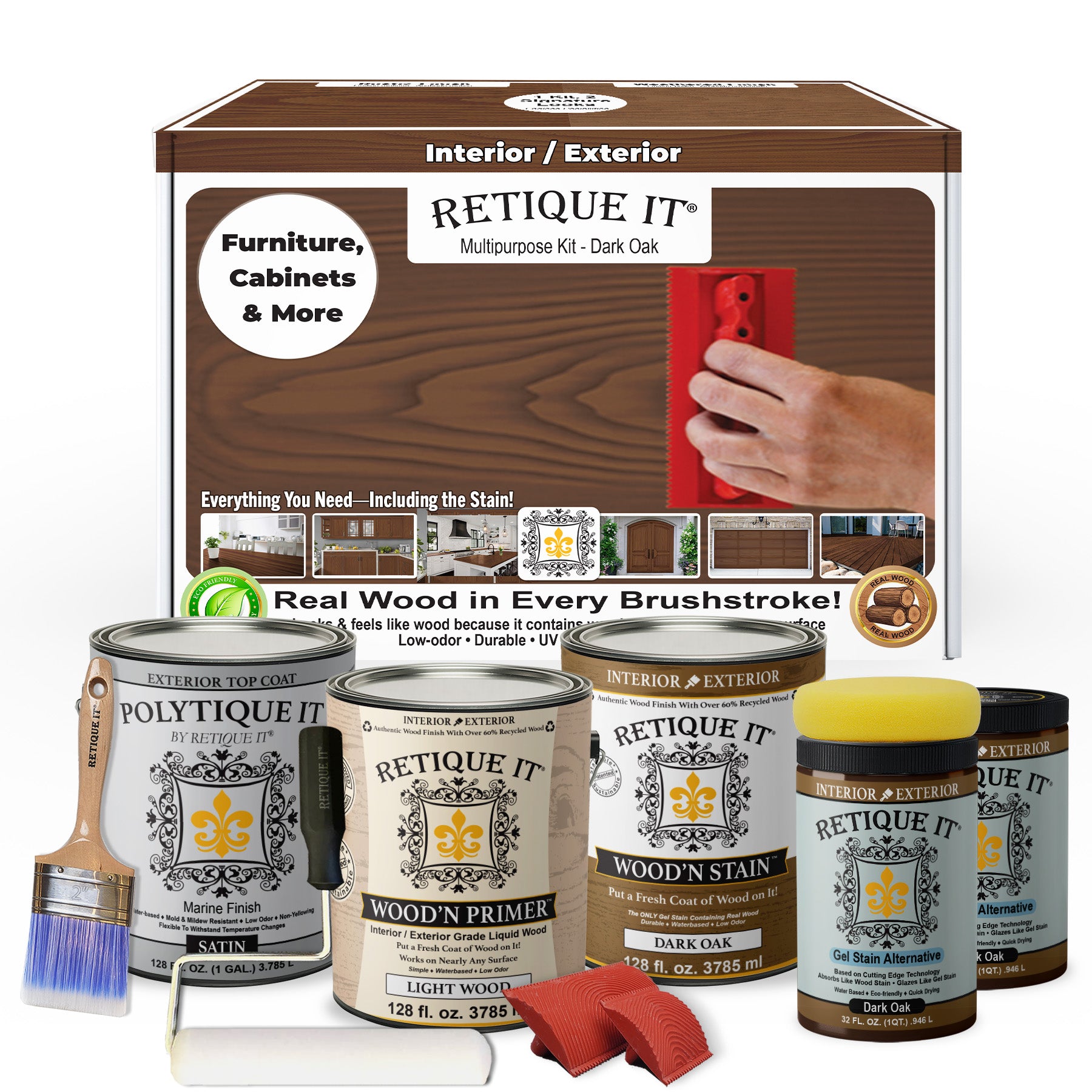 Multi-purpose Wood'n Kit (4x Lg) - Dark Oak - Exterior Top Coat