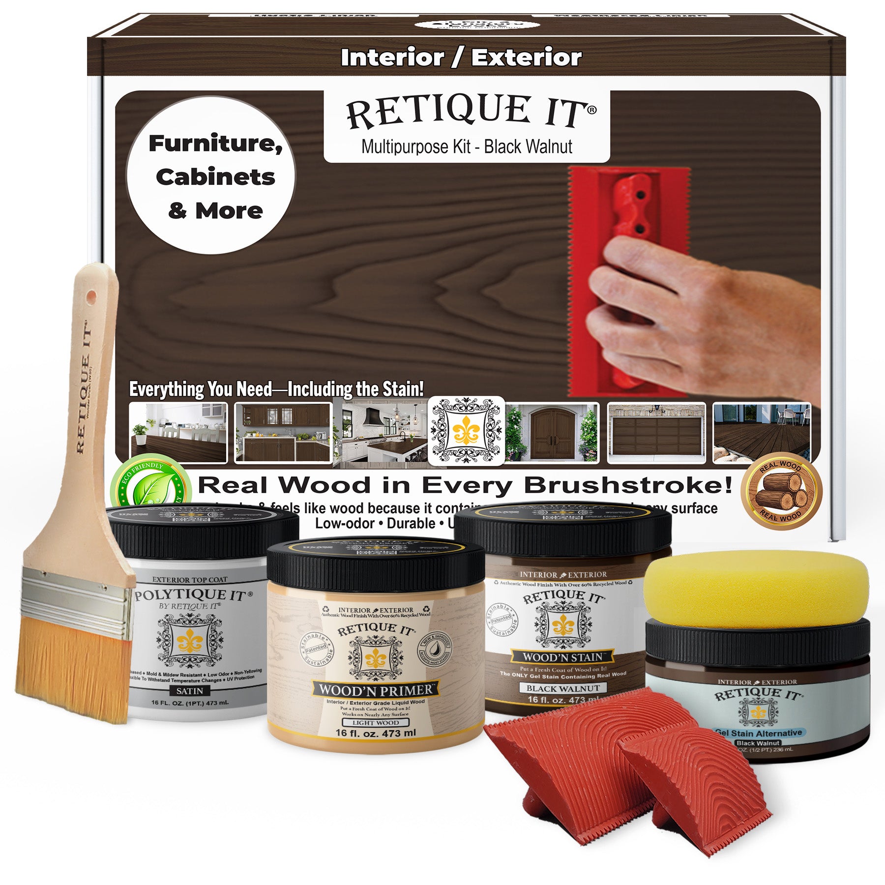 Multi-purpose Wood'n Kit (Med) - Black Walnut - Exterior Top Coat