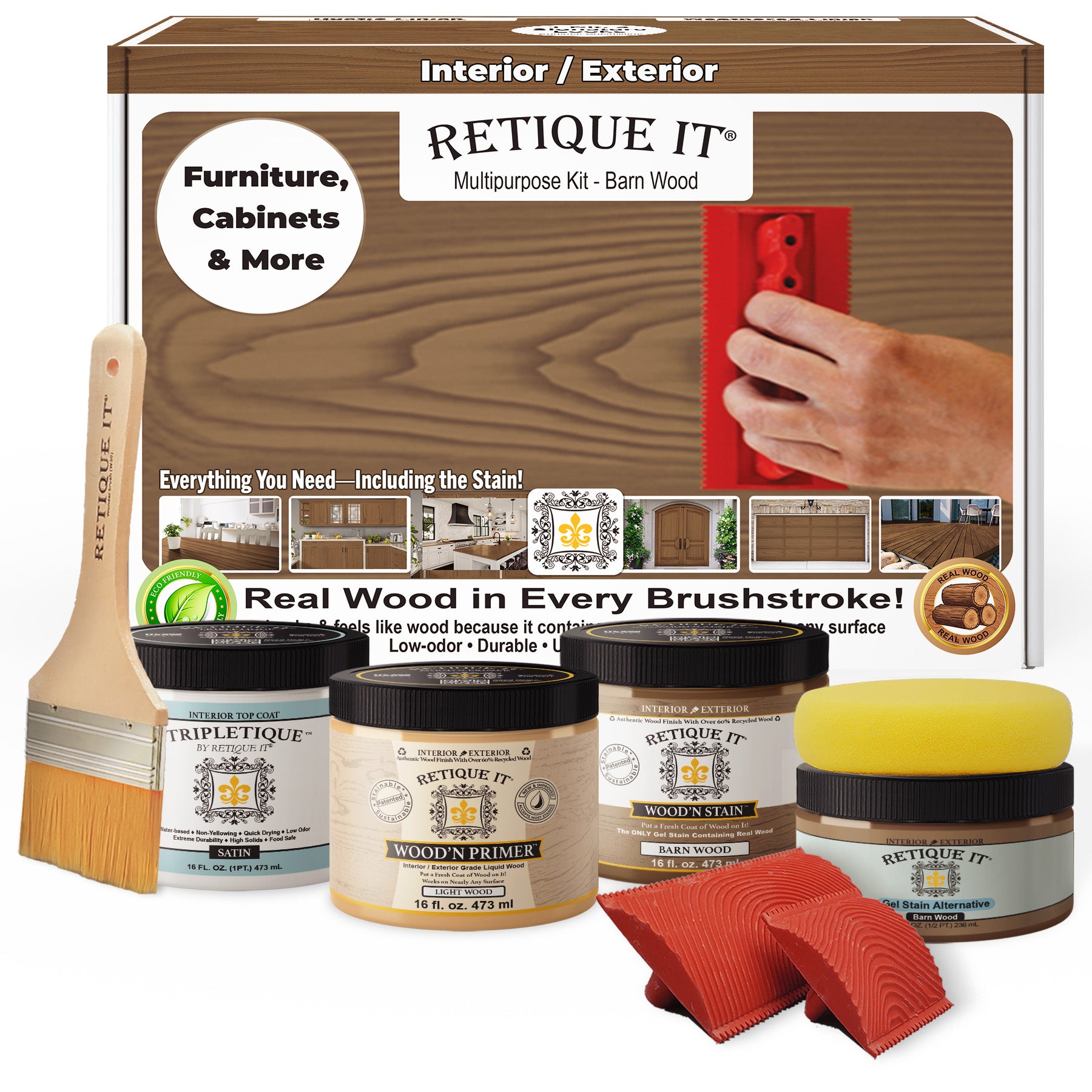 Multi-purpose Wood'n Kit (Med) - Barn Wood - Interior Top Coat