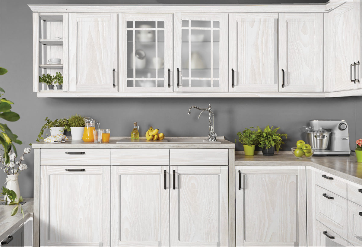 Wood'n Cabinet Kit (12 Door / Grained) - White Wash