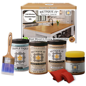 Countertop Kit - Kitchen Island - Pickled Oak