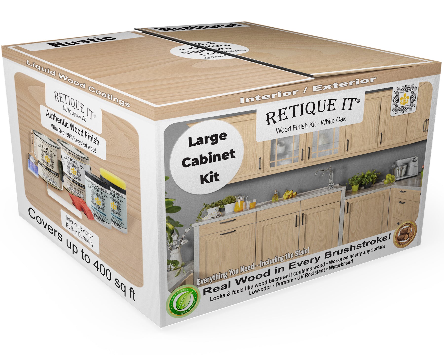 Wood'n Cabinet Kit (48 Door / Grained) - White Oak