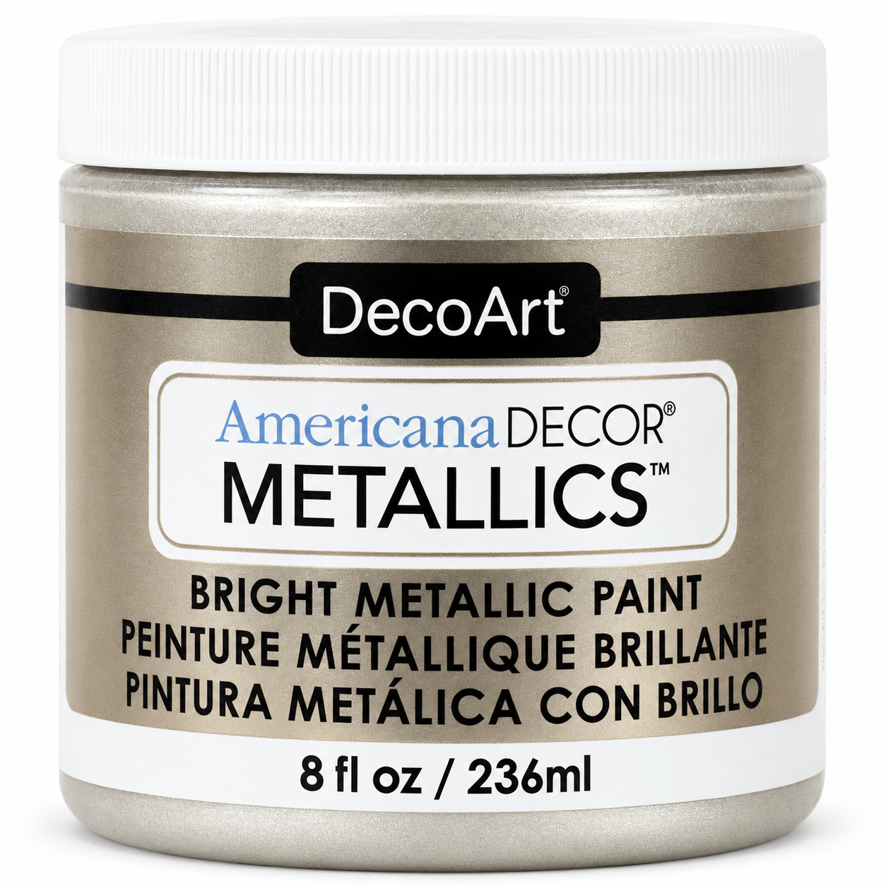 DecoArt Americana Decor Metallics Pearl paint bottle and label