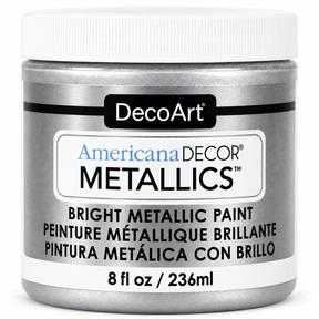 DecoArt Americana Decor Metallics Silver paint bottle and label