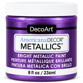 DecoArt Americana Decor Metallics Amethyst paint bottle in shimmering purple finish