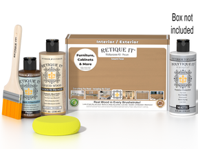 Retique It® Pecan kit with brush, sponge, and box not included.