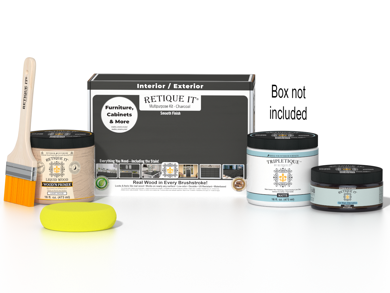 Multi-purpose Smooth Finish Kit (Med) - Charcoal - Interior Top Coat