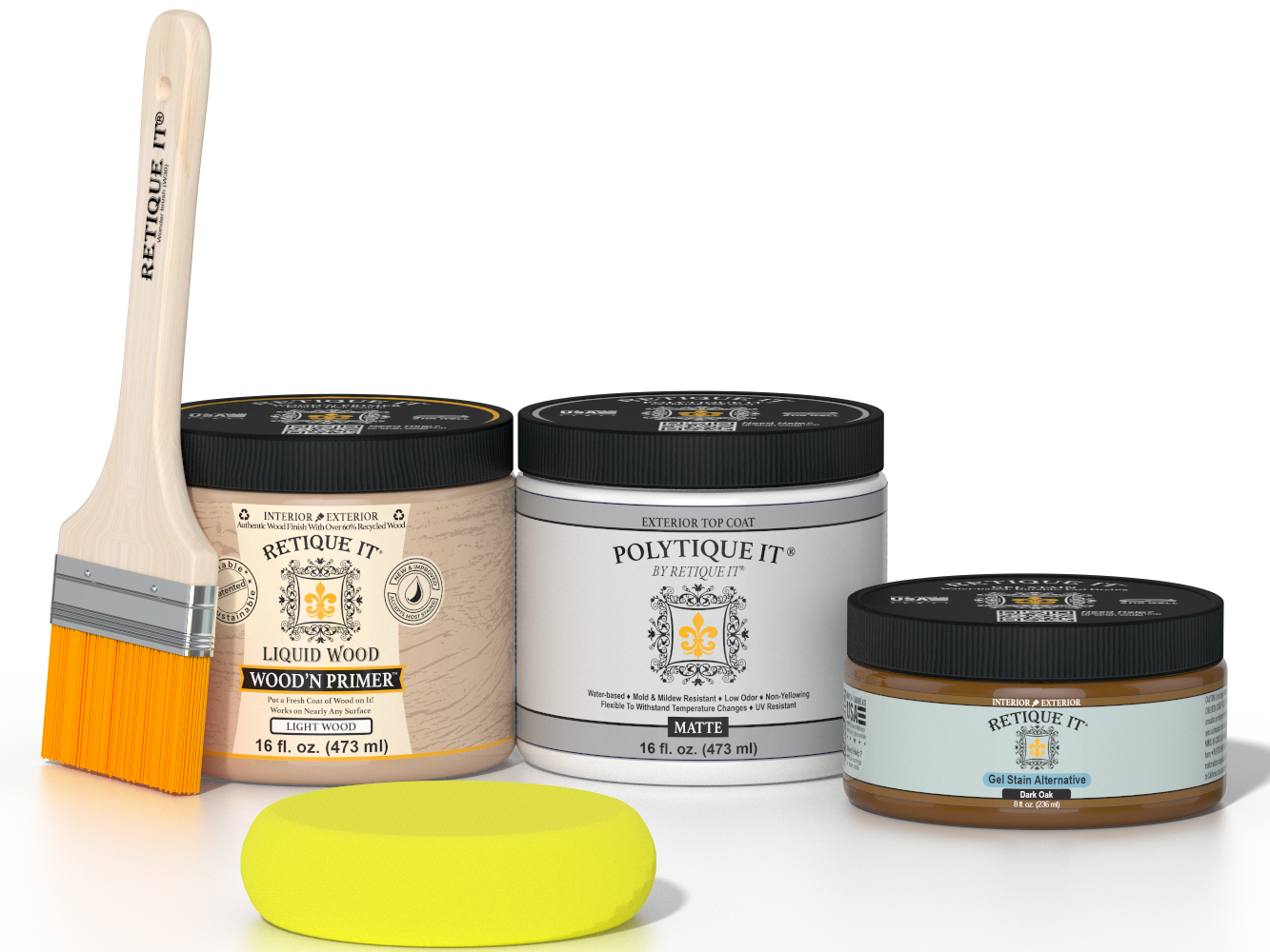 Multi-purpose Smooth Finish Kit (Med) - Dark Oak - Exterior Top Coat