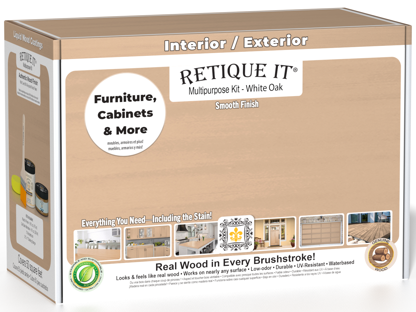 Multi-purpose Smooth Finish Kit (Med) - White Oak - Exterior Top Coat