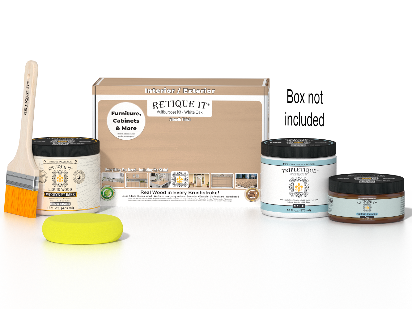 Multi-purpose Smooth Finish Kit (Med) - White Oak - Interior Top Coat