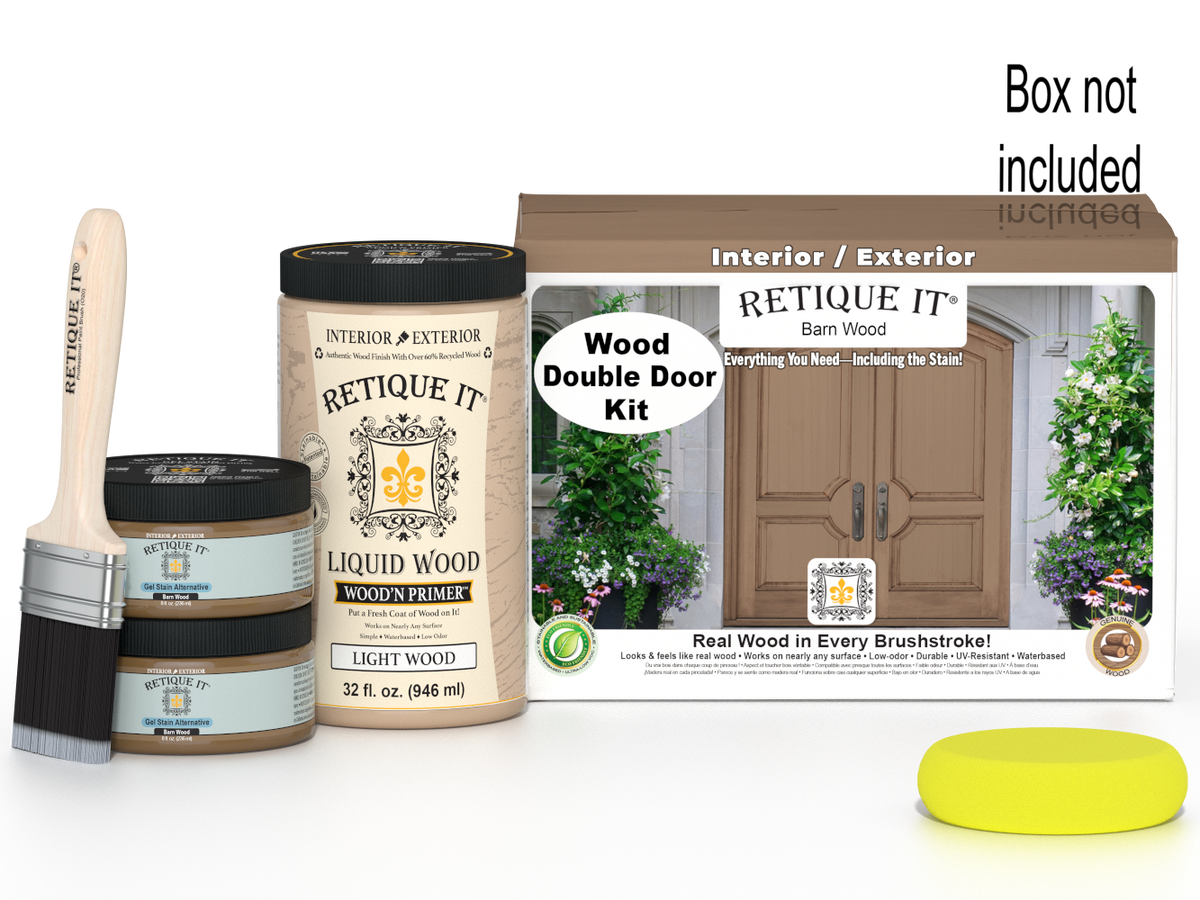 Wood'n Door Smooth Finish Kit (Double Door) - Barn Wood