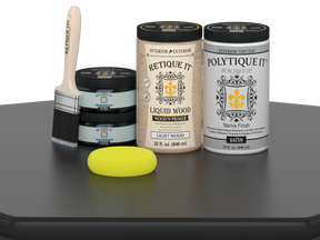 Wood'n Door Smooth Finish Kit (Double Door) - Classic Black — Satin kit contents