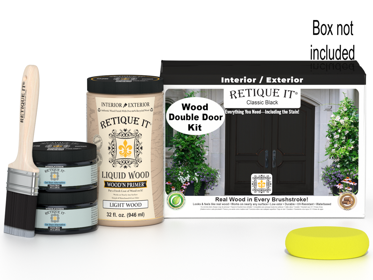 Wood'n Door Smooth Finish Kit (Double Door) - Classic Black