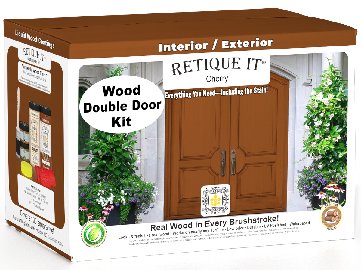 Wood'n Door Smooth Finish Kit (Double Door) - Cherry