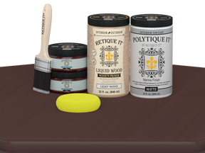 Wood'n Door Smooth Finish Kit (Double Door) - Java — Matte kit contents