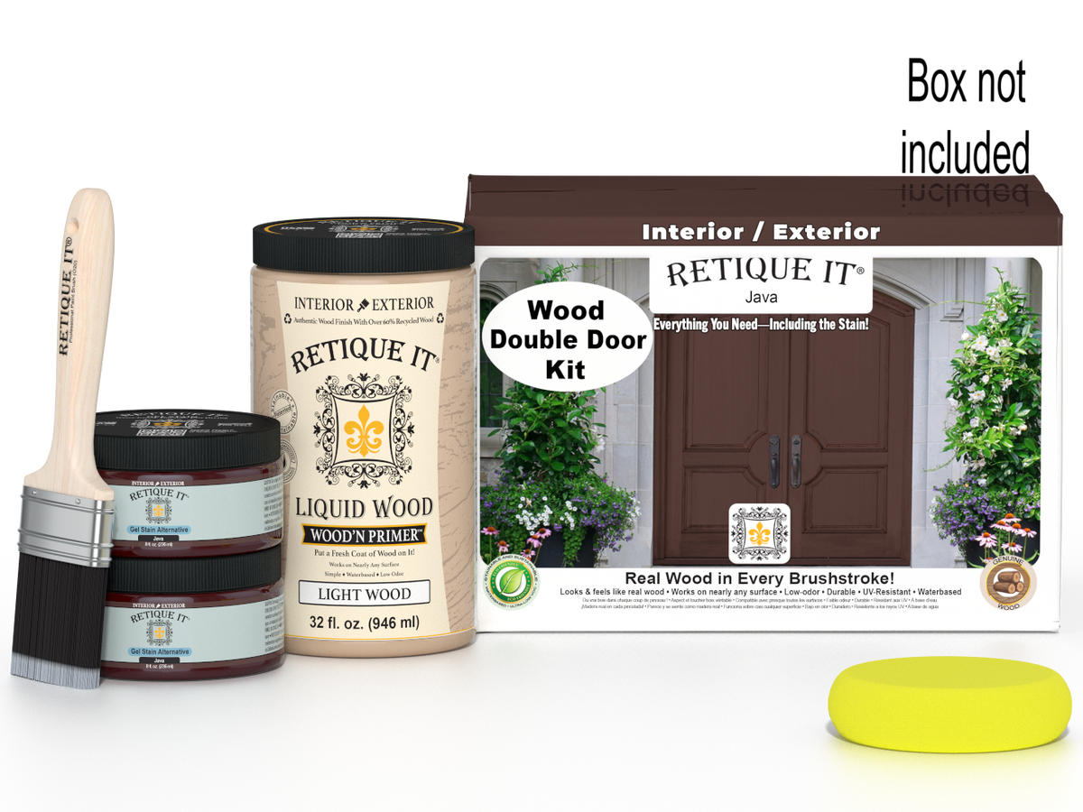 Wood'n Door Smooth Finish Kit (Double Door) - Java