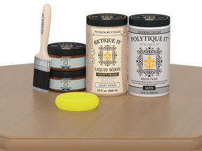 Wood'n Door Smooth Finish Kit (Double Door) - Pecan — Satin kit contents