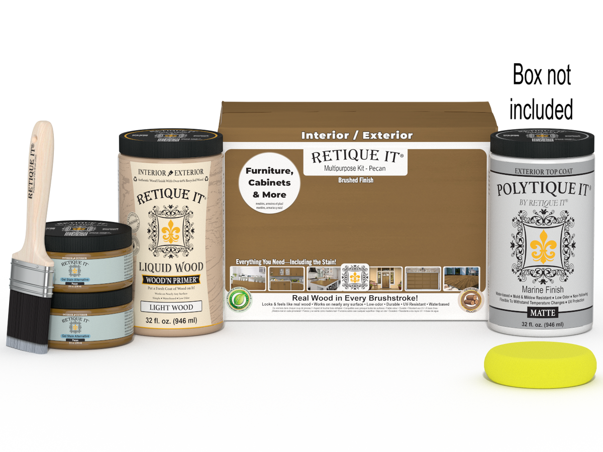 Multi-purpose Smooth Finish Kit (Large) - Pecan - Exterior Top Coat