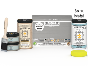 Large Weathered Wood Multi-purpose Smooth Finish Kit by Wood'n Finish for interior top coating, from Retique It®.