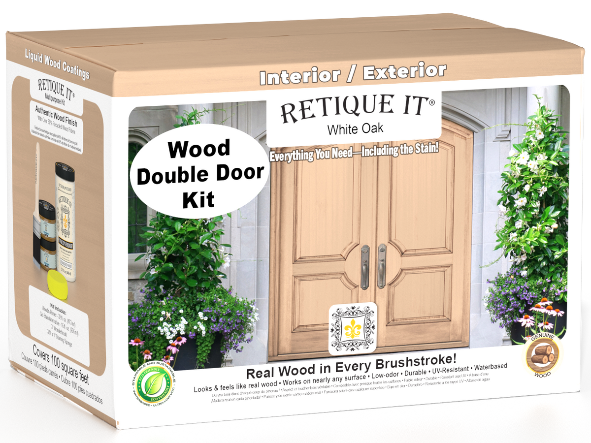 Wood'n Door Smooth Finish Kit (Double Door) - White Oak
