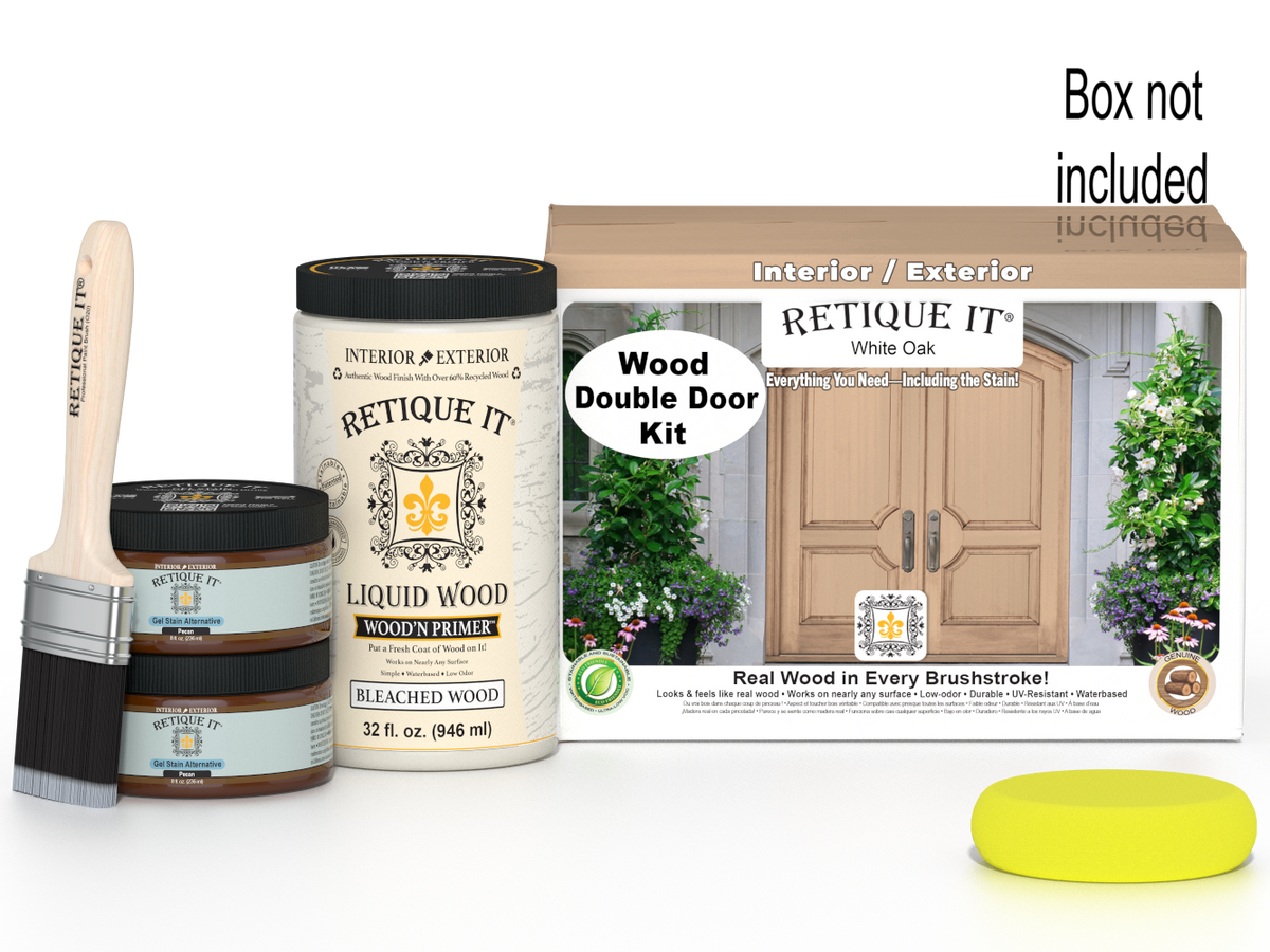 Wood'n Door Smooth Finish Kit (Double Door) - White Oak