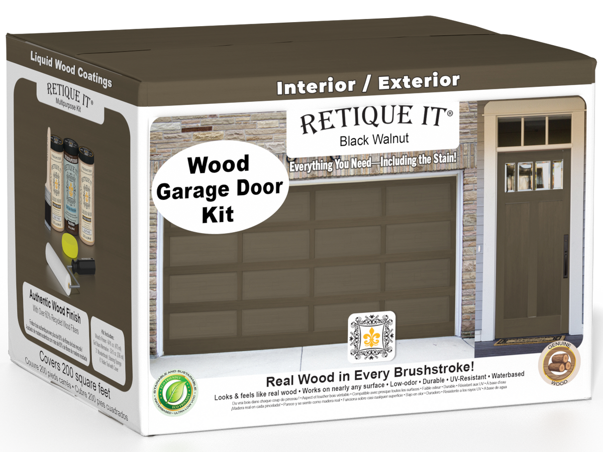 Wood'n Door Smooth Finish Kit (Front & Garage Door) - Black Walnut