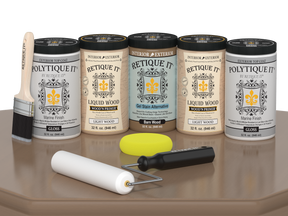 Wood'n Door Smooth Finish Kit (Front & Garage Door) - Barn Wood — Gloss kit contents