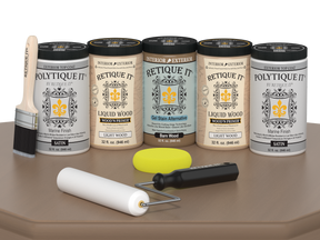 Wood'n Door Smooth Finish Kit (Front & Garage Door) - Barn Wood — Satin kit contents