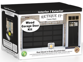 Wood'n Door Smooth Finish Kit (Front & Garage Door) - Classic Black — box hero