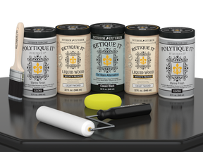 Wood'n Door Smooth Finish Kit (Front & Garage Door) - Classic Black — Gloss kit contents