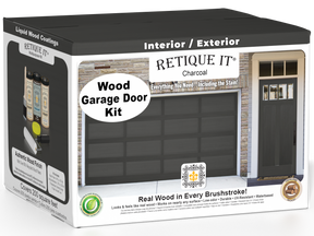 Wood'n Door Smooth Finish Kit (Front & Garage Door) - Charcoal — box hero
