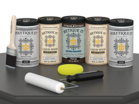 Wood'n Door Smooth Finish Kit (Front & Garage Door) - Charcoal — Satin kit contents