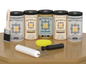Wood'n Door Smooth Finish Kit (Front & Garage Door) - Old Oak — Gloss kit contents