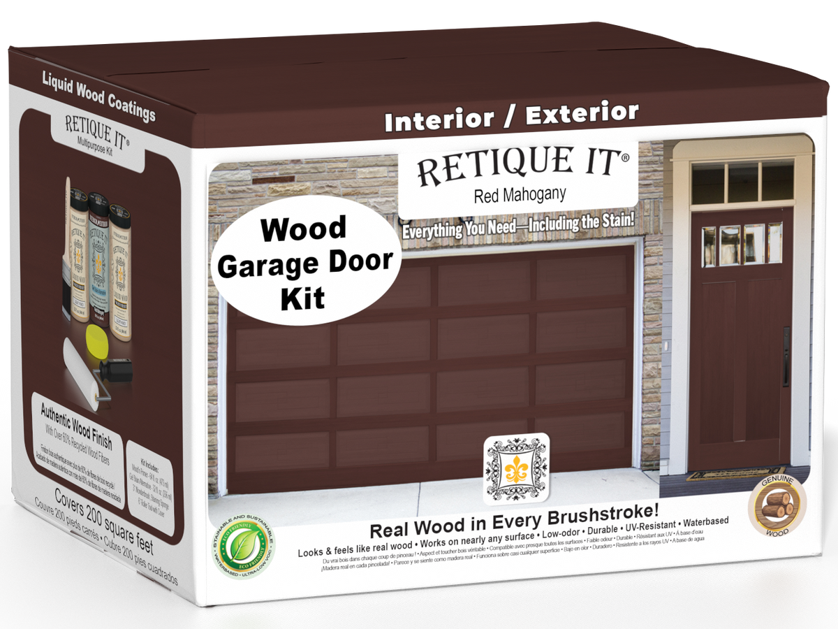 Wood'n Door Smooth Finish Kit (Front & Garage Door) - Red Mahogany