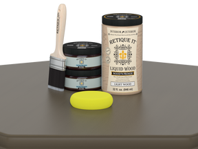 Large black walnut wood finish kit from Retique It® with smooth finish, designed for multi-purpose woodworking projects.