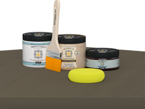 Retique It® Black Walnut interior wood finish kit with smooth matte top coat for multi-purpose wood projects.