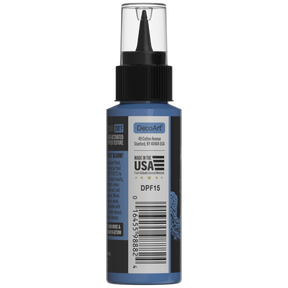DecoArt Bloom Texture Paint in Ultramarine Lift, blue textured acrylic paint bottle and label