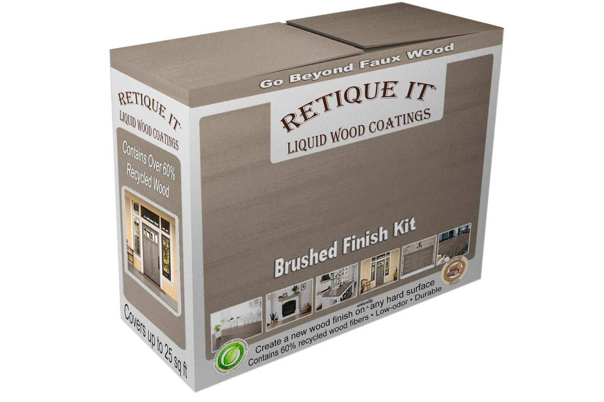 Retique It Wood'n Finish Kit in Harbor Gray, exterior top coat box with smooth finish for wood surfaces.
