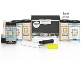 Retique It® Multi-purpose Smooth Finish Kit for interior wood, charcoal color, includes 4 large top coat bottles.