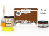 Retique It® Cherry Multi-purpose Smooth Finish Kit (Med) with wood finishing tools and wood stain for furniture refinishing.