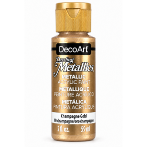 DecoArt Dazzling Metallics Champagne Gold acrylic paint, 2 oz bottle