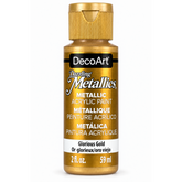 DecoArt Dazzling Metallics Glorious Gold acrylic paint, 2 oz bottle