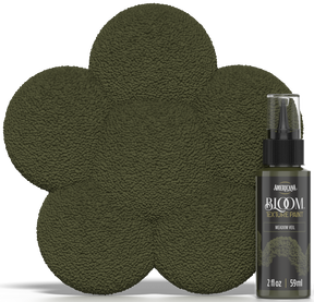 Retique It® Bloom Texture Paint 4-pack in Meadow Veil color shown in front of a color swatch, highlighting textured paint finish.