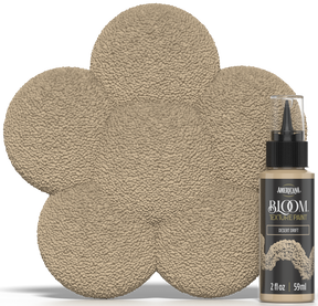 Retique It Bloom Texture Paint 4-pack in Desert Drift, showcasing textured paint swatches and sample application.