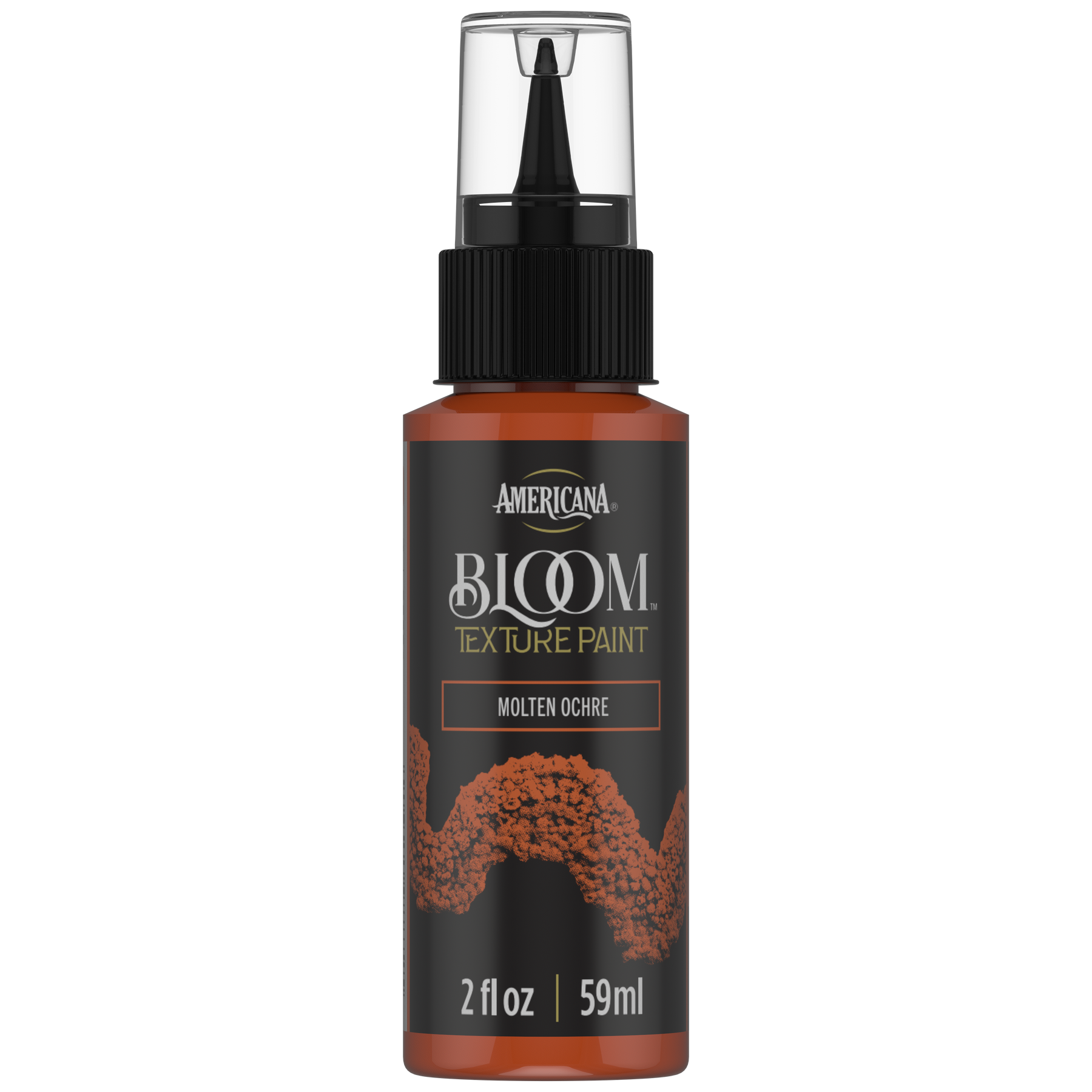 DecoArt Bloom Texture Paint in Molten Ochre, front-facing container image