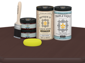 Retique It® Multi-purpose Smooth Finish Kit in Java, large interior top coat for wood furniture with matte finish.