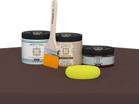 Retique It® Java Multi-purpose Smooth Finish Kit (Med) for interior wood projects, featuring matte top coat in a versatile wood finish.