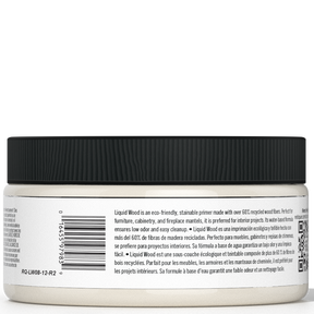Retique It® Liquid Wood 8oz bleached interior paint jar showing the clear label and sealed lid on a plain background.