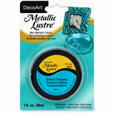DecoArt Metallic Lustre Brilliant Turquoise metallic craft paint, 2-ounce jar